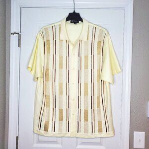 Silversilk Men's 1960s Patterned Knitted Shirt